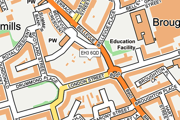 EH3 6QD map - OS OpenMap – Local (Ordnance Survey)