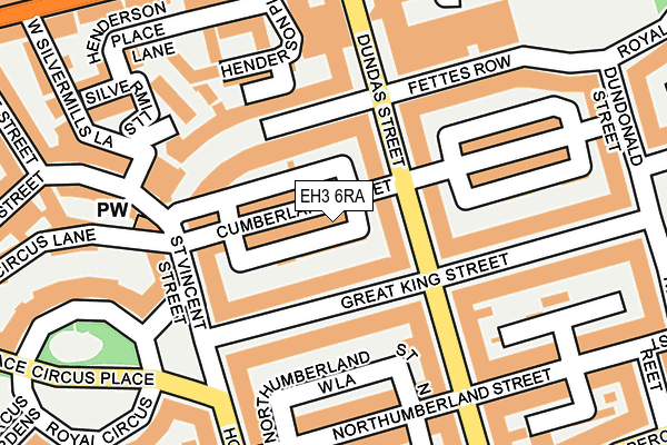 EH3 6RA map - OS OpenMap – Local (Ordnance Survey)