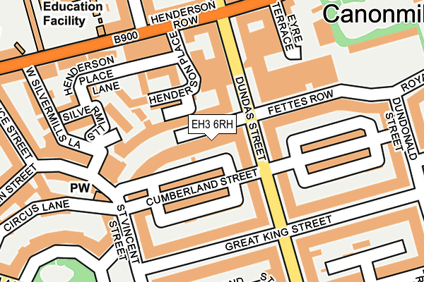 EH3 6RH map - OS OpenMap – Local (Ordnance Survey)