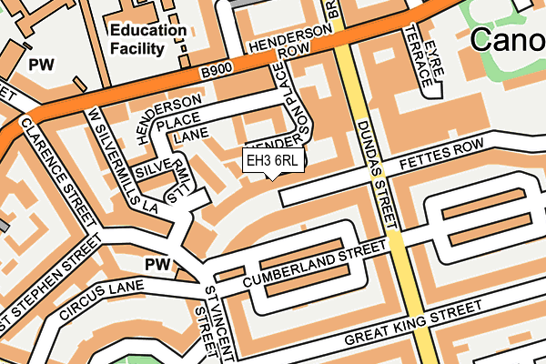 EH3 6RL map - OS OpenMap – Local (Ordnance Survey)