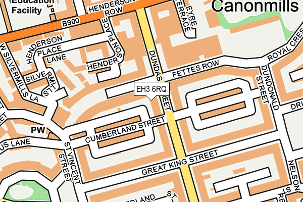 EH3 6RQ map - OS OpenMap – Local (Ordnance Survey)