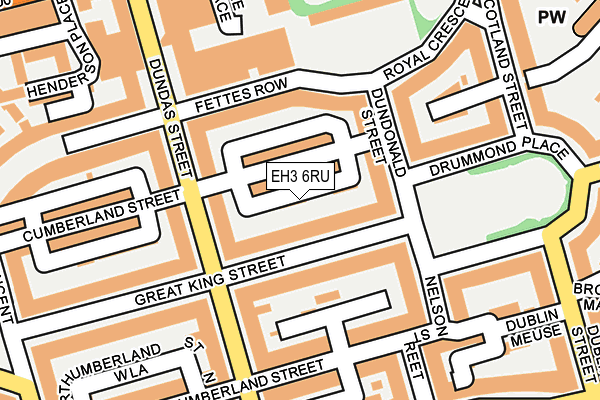 EH3 6RU map - OS OpenMap – Local (Ordnance Survey)