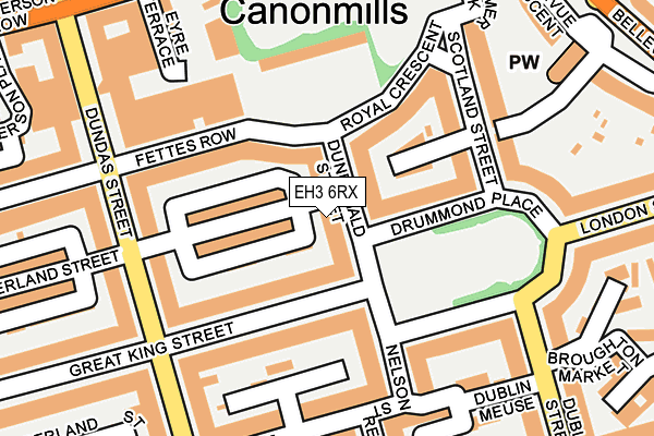 EH3 6RX map - OS OpenMap – Local (Ordnance Survey)