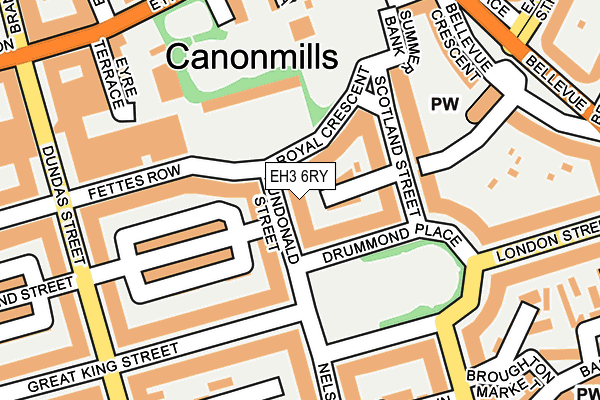 EH3 6RY map - OS OpenMap – Local (Ordnance Survey)