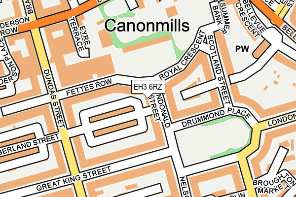 EH3 6RZ map - OS OpenMap – Local (Ordnance Survey)