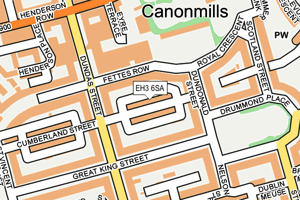 EH3 6SA map - OS OpenMap – Local (Ordnance Survey)