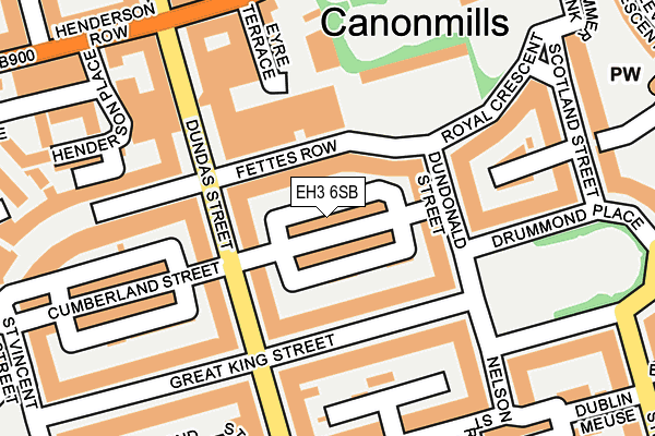 EH3 6SB map - OS OpenMap – Local (Ordnance Survey)