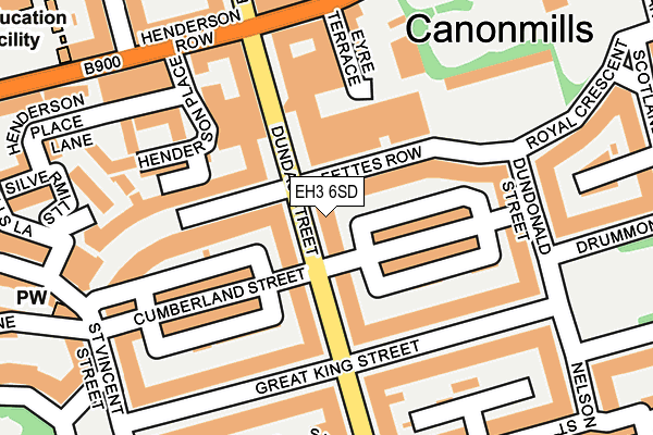 EH3 6SD map - OS OpenMap – Local (Ordnance Survey)