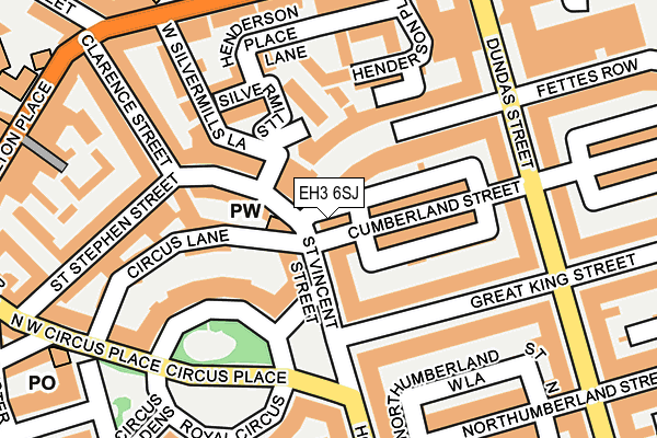 EH3 6SJ map - OS OpenMap – Local (Ordnance Survey)