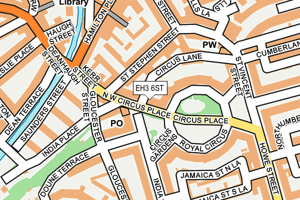 EH3 6ST map - OS OpenMap – Local (Ordnance Survey)