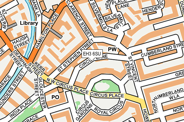 EH3 6SU map - OS OpenMap – Local (Ordnance Survey)