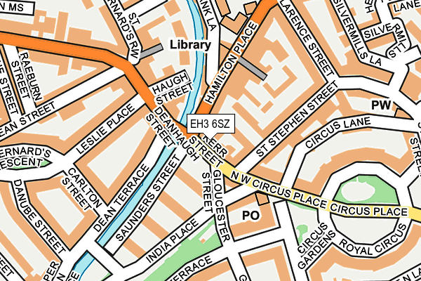 EH3 6SZ map - OS OpenMap – Local (Ordnance Survey)