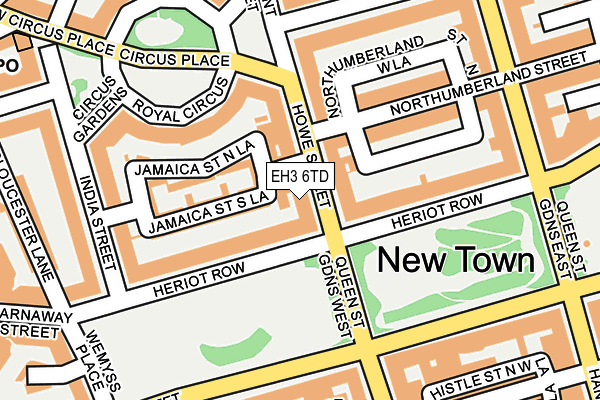 EH3 6TD map - OS OpenMap – Local (Ordnance Survey)