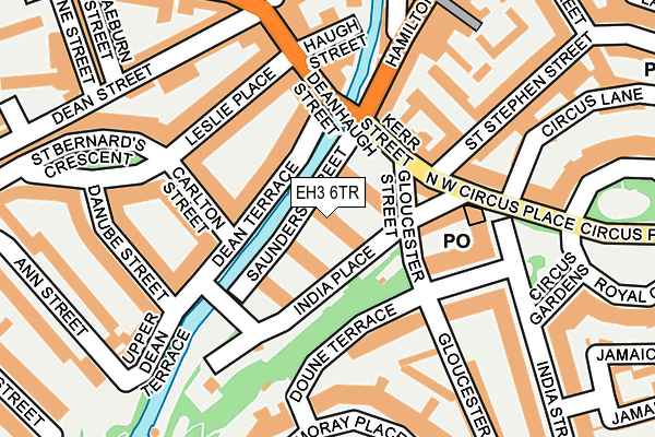 EH3 6TR map - OS OpenMap – Local (Ordnance Survey)