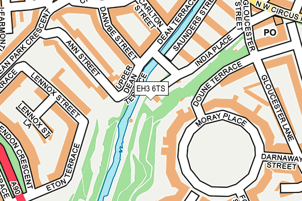 EH3 6TS map - OS OpenMap – Local (Ordnance Survey)