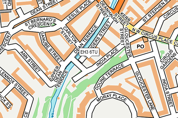 EH3 6TU map - OS OpenMap – Local (Ordnance Survey)