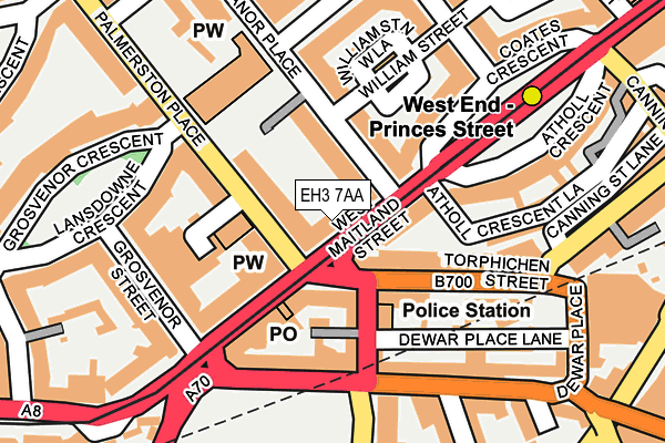 EH3 7AA map - OS OpenMap – Local (Ordnance Survey)