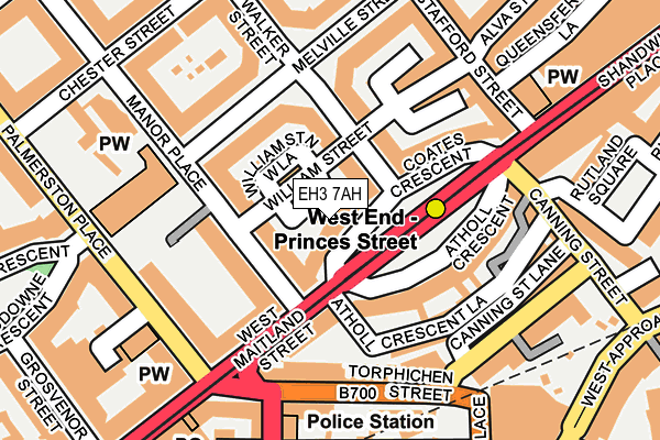 EH3 7AH map - OS OpenMap – Local (Ordnance Survey)