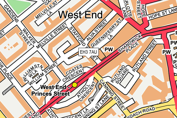 EH3 7AU map - OS OpenMap – Local (Ordnance Survey)