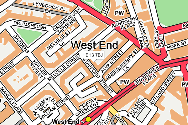 EH3 7BJ map - OS OpenMap – Local (Ordnance Survey)