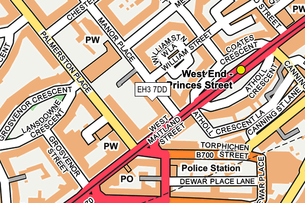 EH3 7DD map - OS OpenMap – Local (Ordnance Survey)