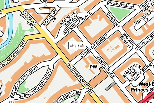 EH3 7EN map - OS OpenMap – Local (Ordnance Survey)