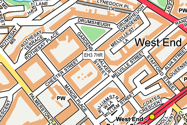 EH3 7HR map - OS OpenMap – Local (Ordnance Survey)
