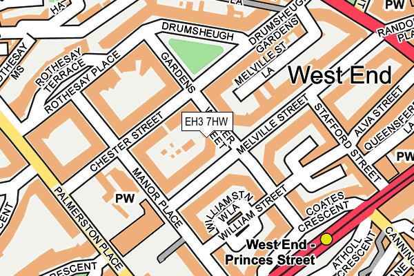 EH3 7HW map - OS OpenMap – Local (Ordnance Survey)