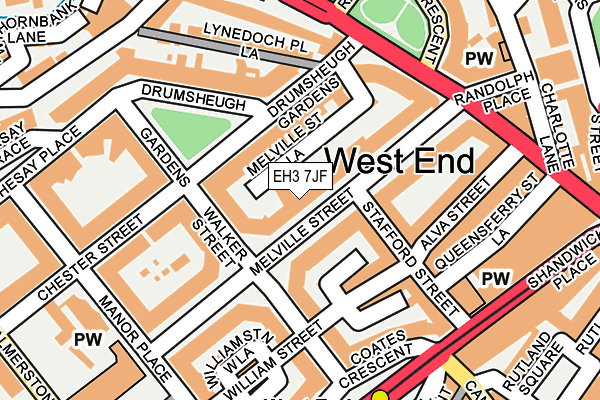 EH3 7JF map - OS OpenMap – Local (Ordnance Survey)