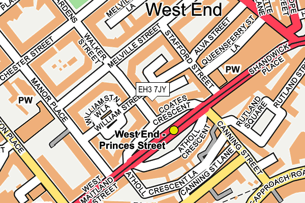 Map of EDINBURGH PICARDY PLACE LIMITED at local scale