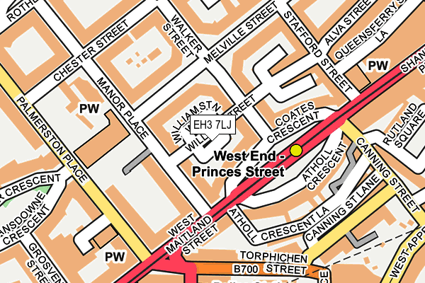 EH3 7LJ map - OS OpenMap – Local (Ordnance Survey)