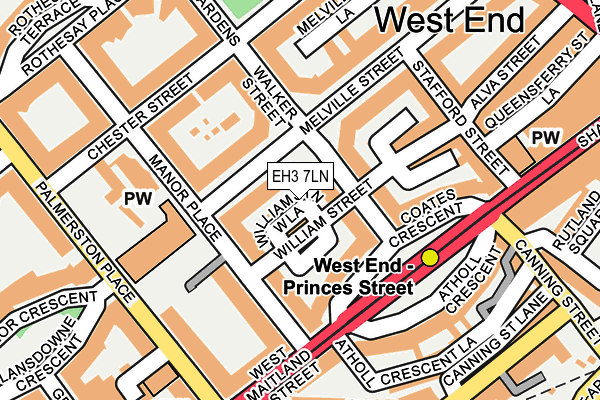 EH3 7LN map - OS OpenMap – Local (Ordnance Survey)