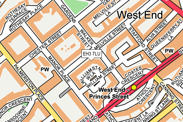 EH3 7LU map - OS OpenMap – Local (Ordnance Survey)