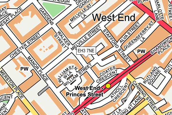 EH3 7NE map - OS OpenMap – Local (Ordnance Survey)