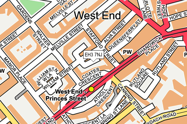 EH3 7NJ map - OS OpenMap – Local (Ordnance Survey)