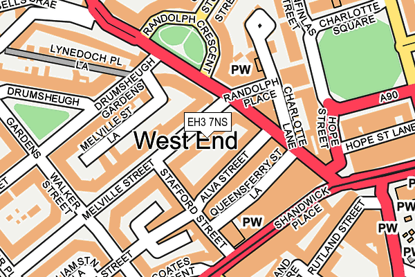 EH3 7NS map - OS OpenMap – Local (Ordnance Survey)