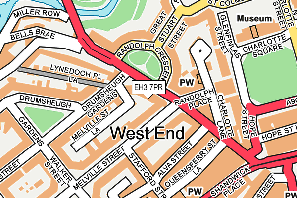 EH3 7PR map - OS OpenMap – Local (Ordnance Survey)