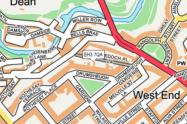 EH3 7QA map - OS OpenMap – Local (Ordnance Survey)