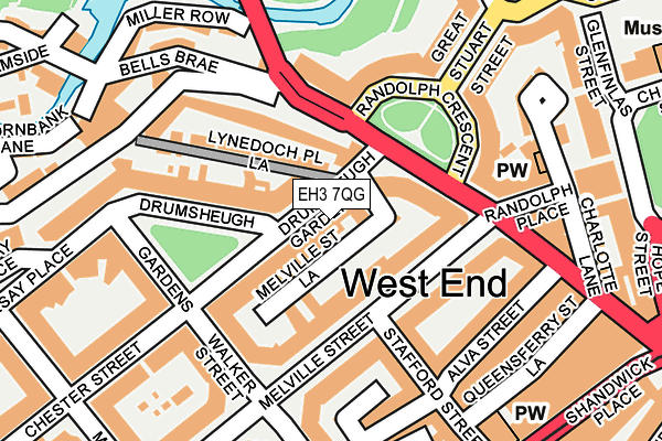 EH3 7QG map - OS OpenMap – Local (Ordnance Survey)