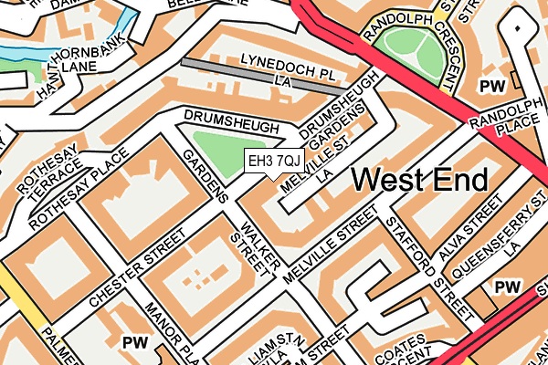 EH3 7QJ map - OS OpenMap – Local (Ordnance Survey)