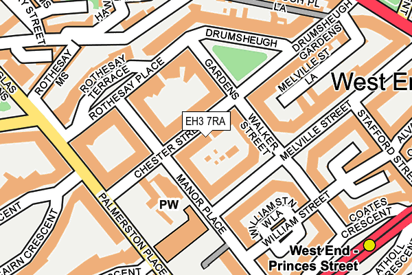 EH3 7RA map - OS OpenMap – Local (Ordnance Survey)