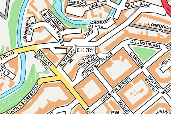 EH3 7RY map - OS OpenMap – Local (Ordnance Survey)