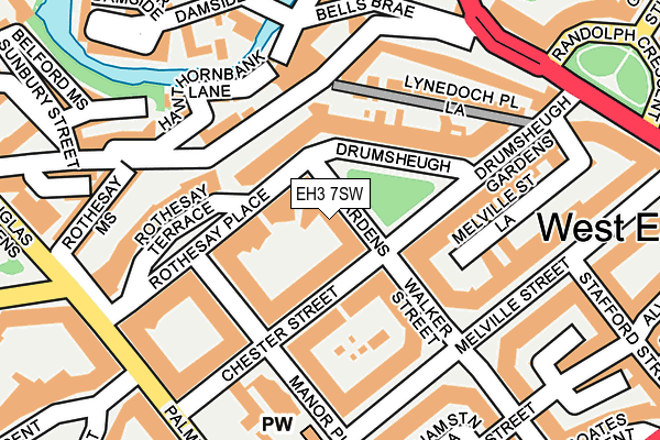 EH3 7SW map - OS OpenMap – Local (Ordnance Survey)