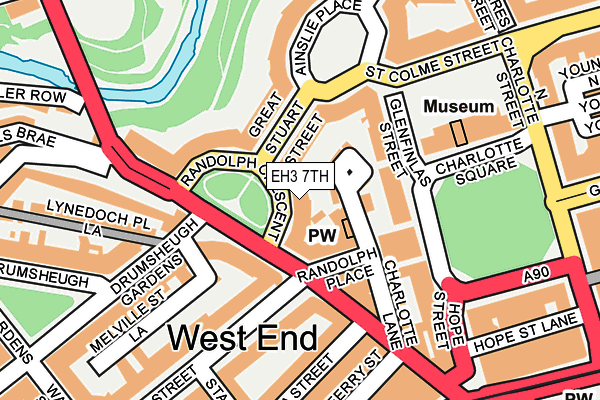 EH3 7TH map - OS OpenMap – Local (Ordnance Survey)