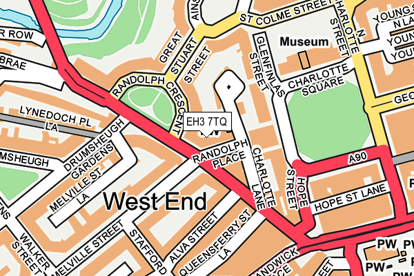 EH3 7TQ map - OS OpenMap – Local (Ordnance Survey)