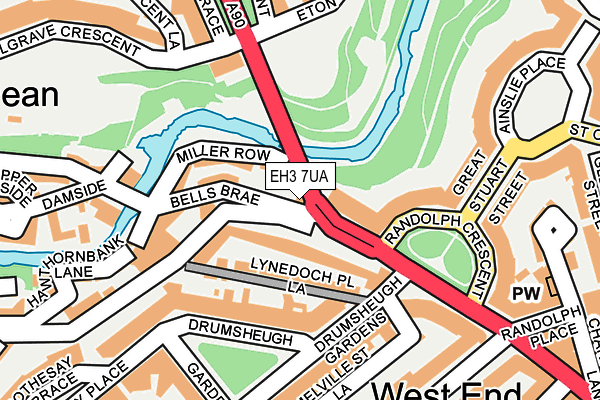 EH3 7UA map - OS OpenMap – Local (Ordnance Survey)