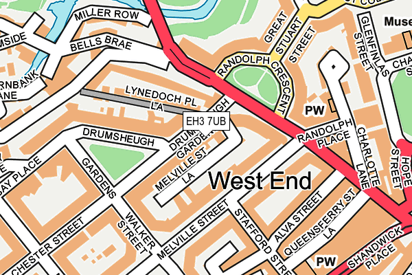 EH3 7UB map - OS OpenMap – Local (Ordnance Survey)