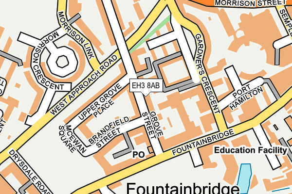 EH3 8AB map - OS OpenMap – Local (Ordnance Survey)