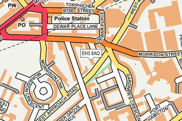 EH3 8AQ map - OS OpenMap – Local (Ordnance Survey)