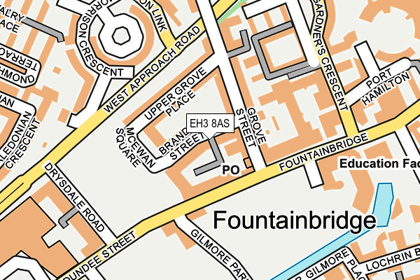 EH3 8AS map - OS OpenMap – Local (Ordnance Survey)